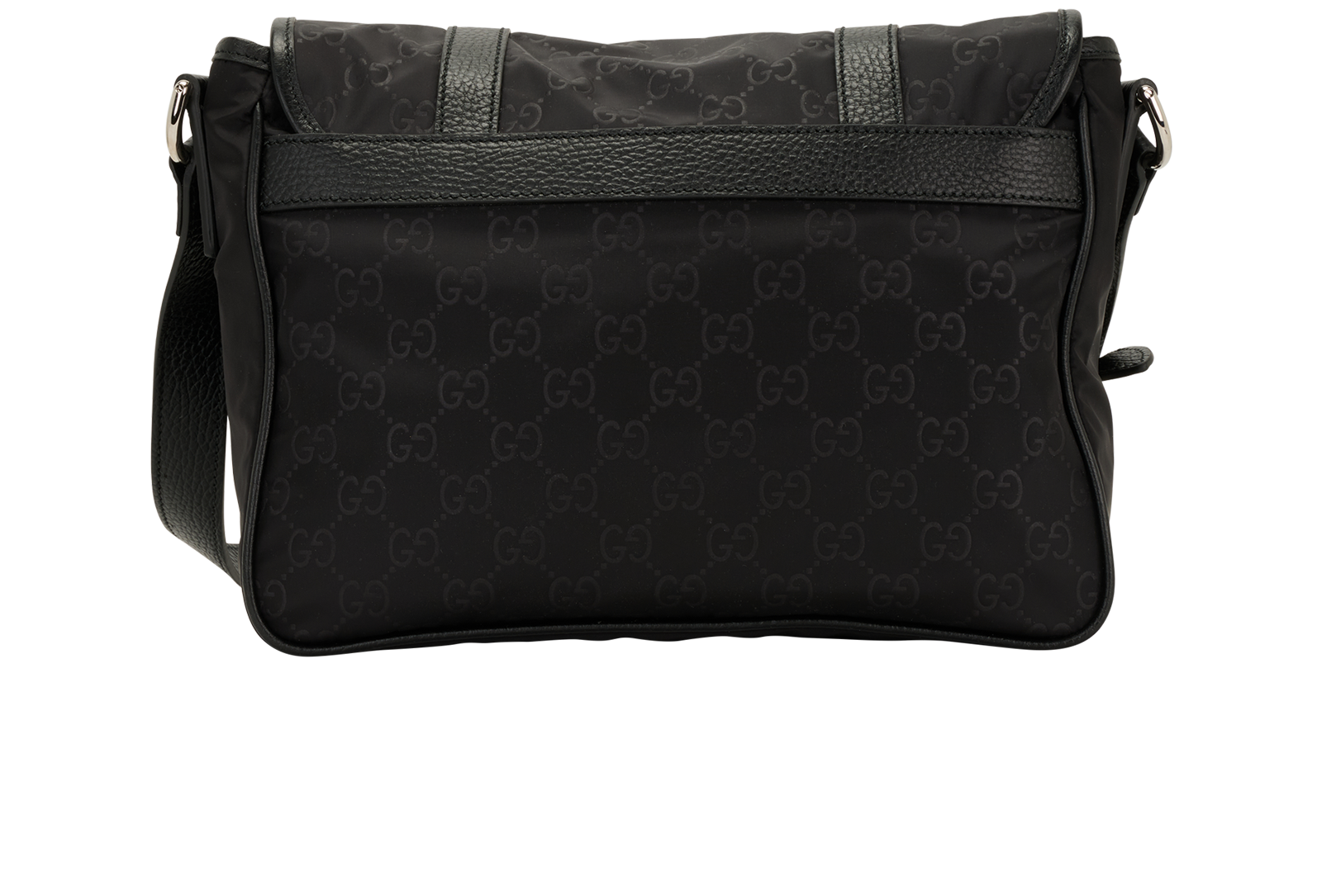 Messenger, &pound;595, Handbags, Black, Nylon, Back view